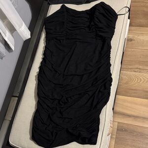 SHEIN One Shoulder Black Dress